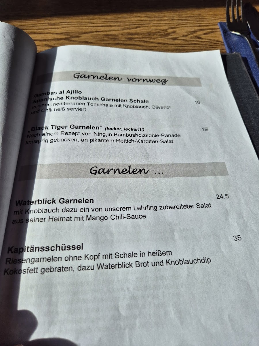 Menu Fisch- Und Grillrestaurant Waterblick-8